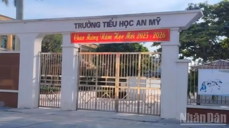 Trường Tiểu học cơ sở An Mỹ (xã Phụ Dực, tỉnh Hưng Yên), nơi xảy ra sự việc 42 giáo viên, học sinh nhập viện sau bữa ăn bán trú tại trường.