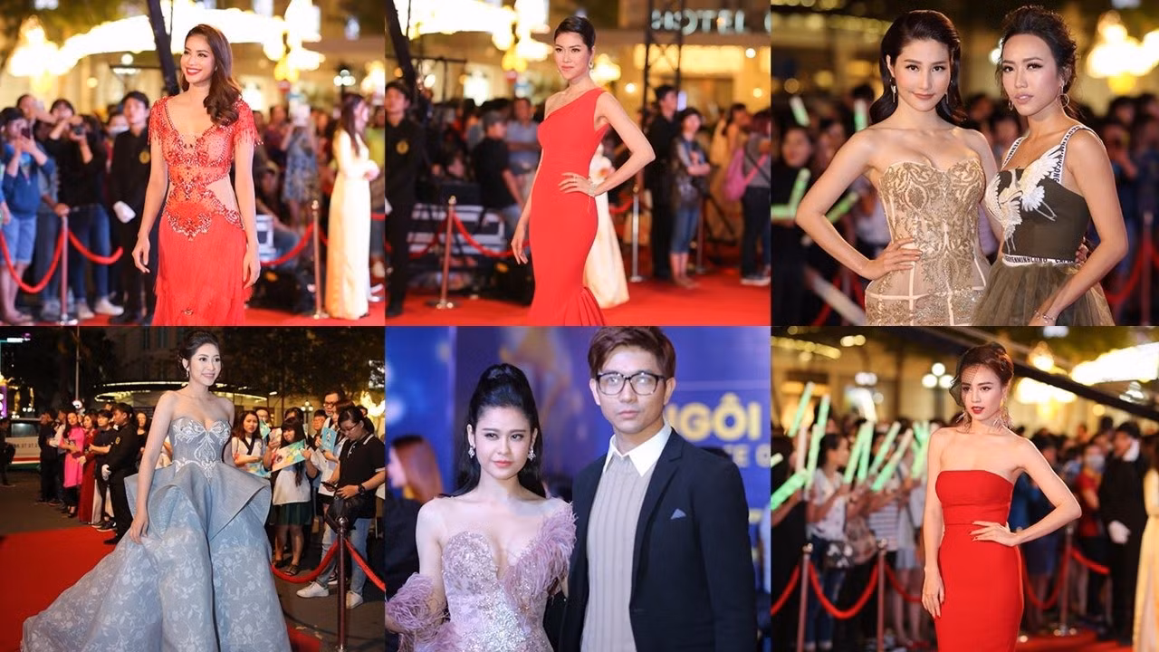 Thảm đỏ các sự kiện luôn trở thành cuộc đua váy áo của mỹ nhân showbiz. Ảnh: TL
