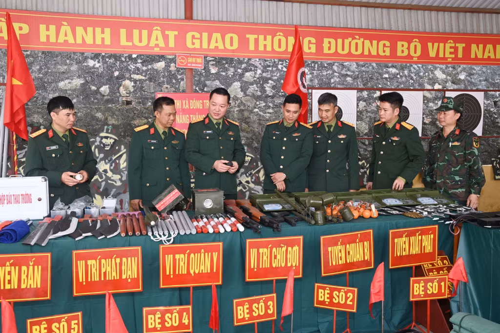 Ban CHQS TX Đông Triều đầu tư làm mới, củng cố nhiều mô hình, học cụ phục vụ công tác huấn luyện năm 2023.