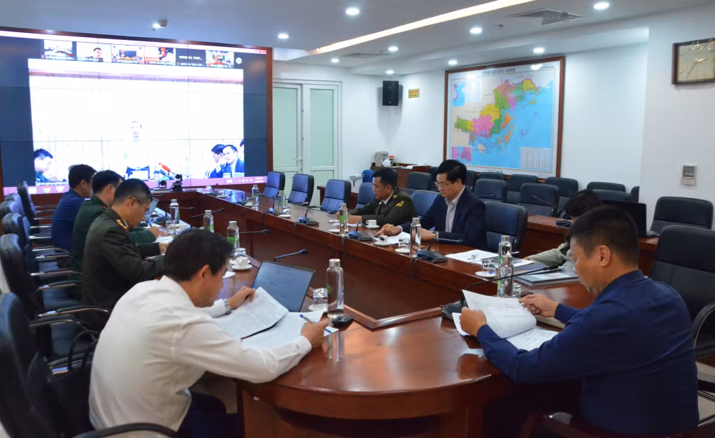 Quang cảnh hội nghị tại điểm cầu tỉnh Quảng Ninh.