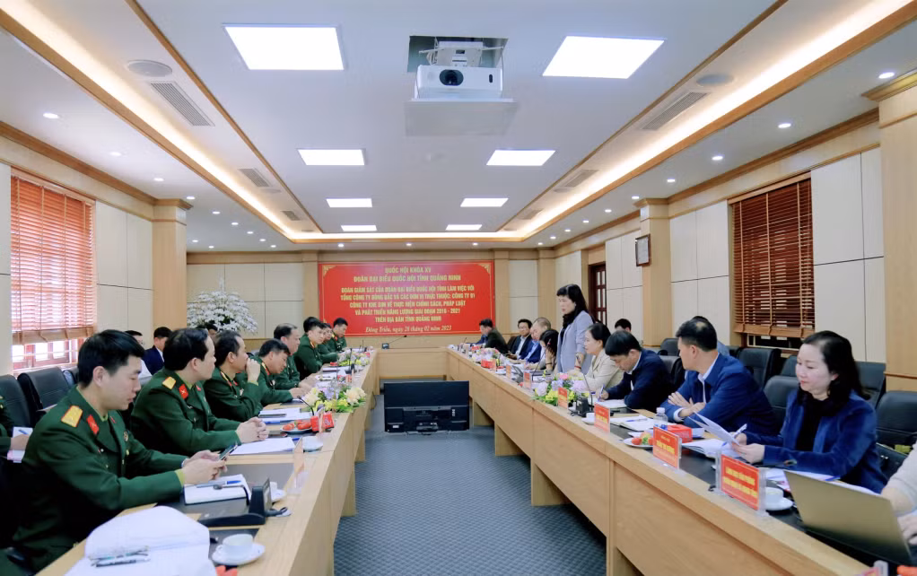 Đoàn ĐBQH tỉnh làm việc với Tổng Công ty Đông Bắc, các đơn vị trực thuộc Tổng Công ty Đông Bắc.