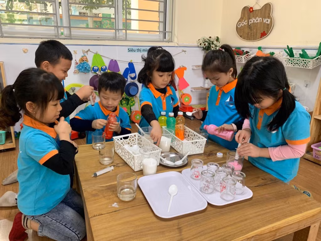 Góc học STEAM của học sinh Trường Mầm non Hạ Long (TP Hạ Long).