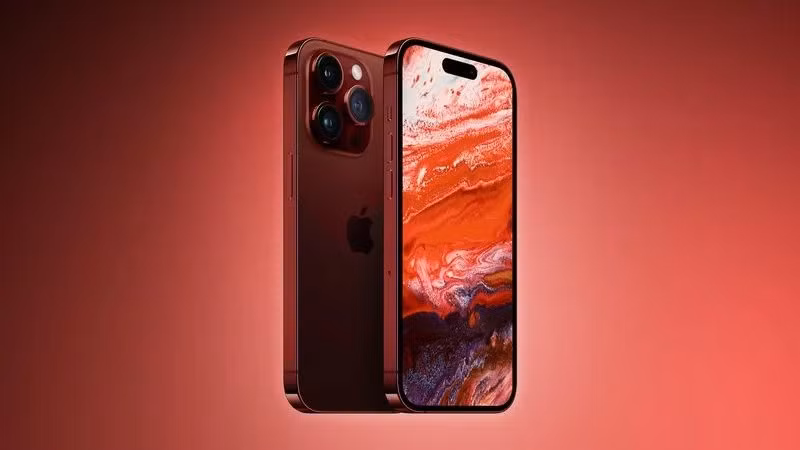 Mô phỏng màu đỏ trên iPhone 15 Pro. (Ảnh: 9to5mac)