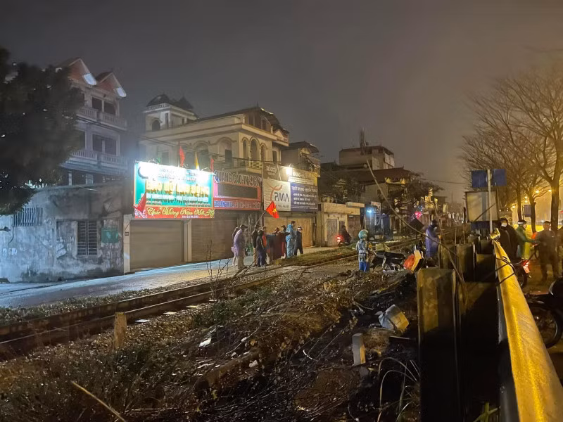 Hiện trường vụ tai nạn vào đêm 4/2.