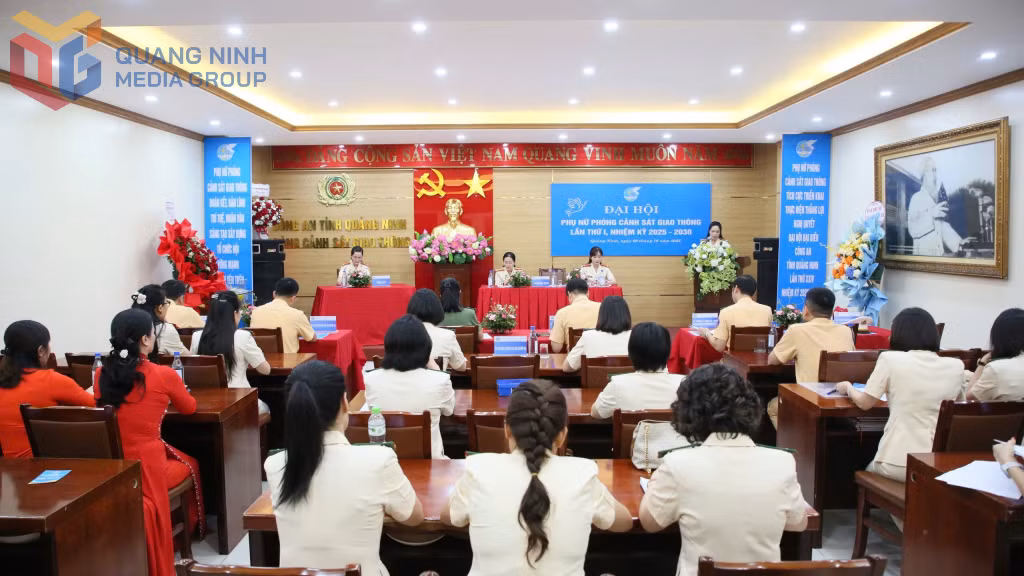 Quang cảnh Đại hội HPN Phòng CSGT Công an tỉnh Quảng Ninh lần thứ I nhiệm kỳ 2025-2030. .