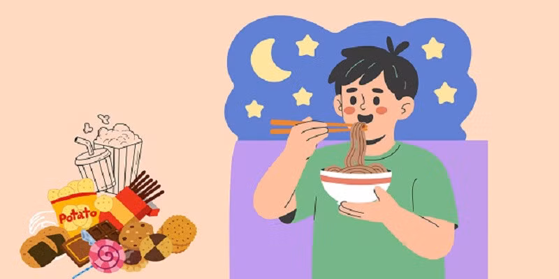 Những hệ lụy không nên bỏ qua của việc ăn tối trước đi ngủ. Đồ họa: Minh Hoàng