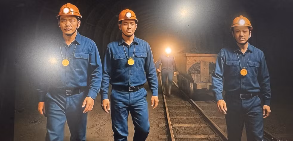 Một cảnh trong video tuyên truyền ATLĐ có sử dụng Al của Đoàn Thanh niên Công ty CP Than Núi Béo.