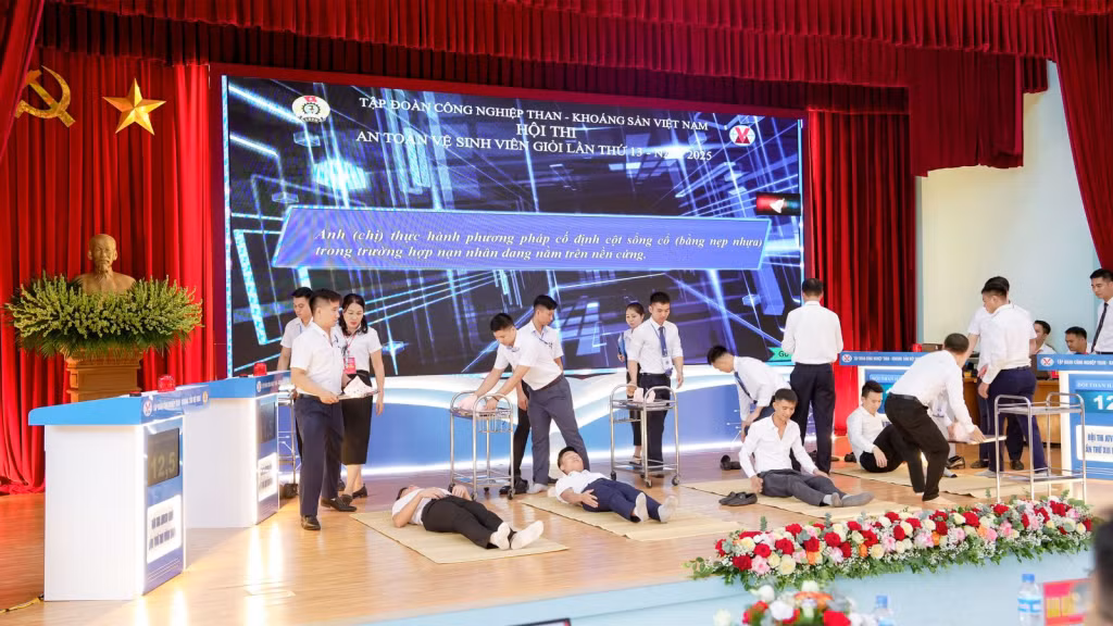 Hội thi ATVSV giỏi lần thứ 13 được Công đoàn TKV tổ chức thành công. Ảnh: Truyền thông TKV
