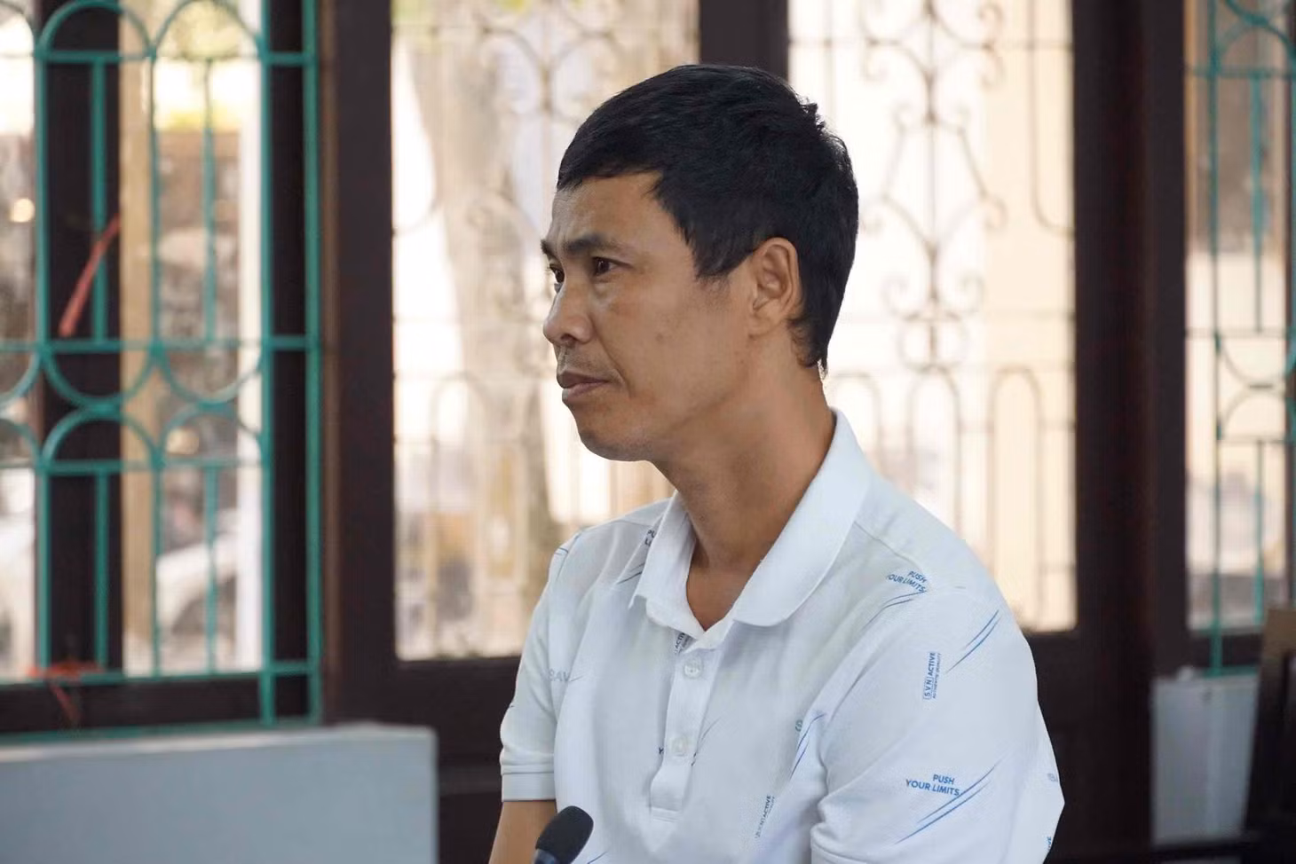 Bị cáo Thái Khắc Thành tại phiên toà. Ảnh: Hoà Nguyễn