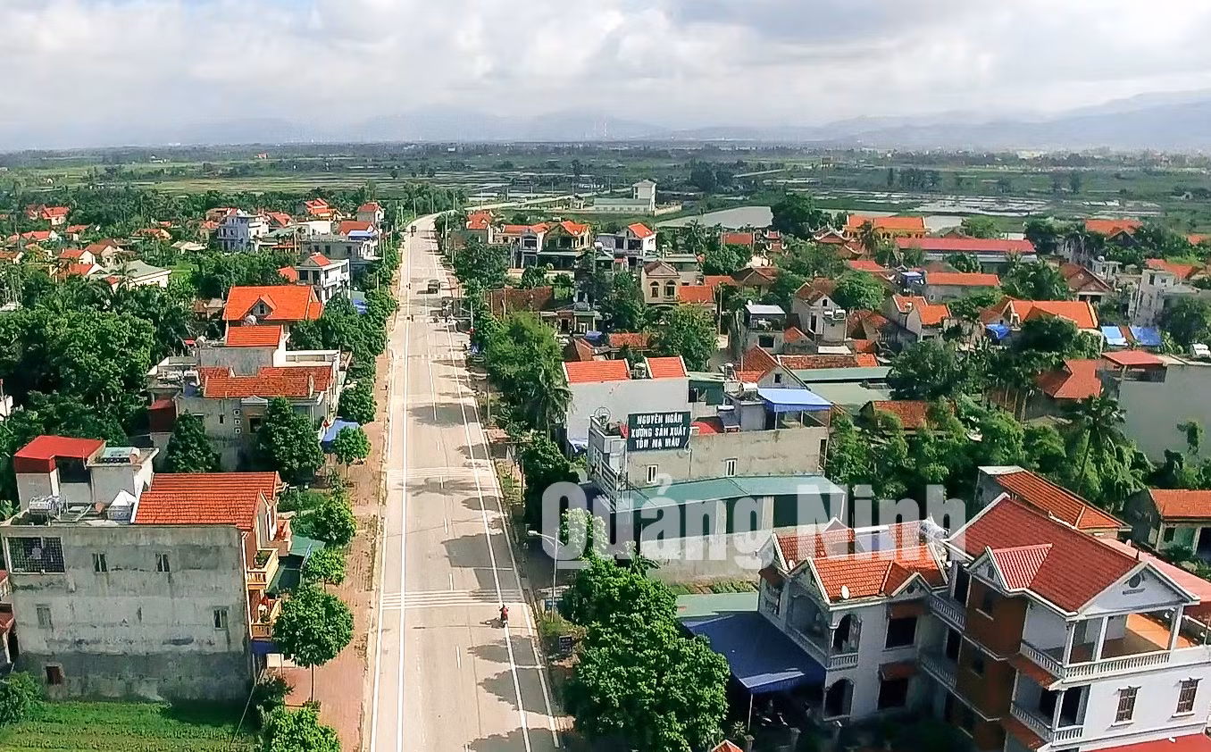 Một góc đô thị TX Quảng Yên ngày nay. Ảnh: Phòng Quản lý đô thị TX Quảng Yên cung cấp