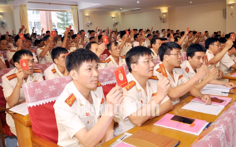 Biểu quyết tại Đại hội.