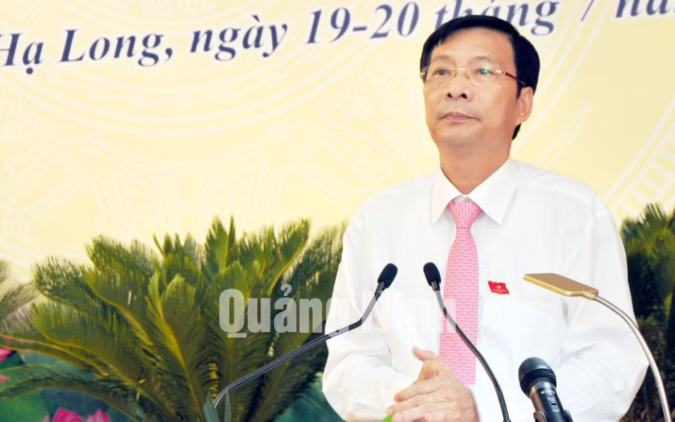 Đồng chí Nguyễn Văn Đọc, Bí thư Tỉnh ủy, Chủ tịch HĐND tỉnh phát biểu chỉ đạo tại Đại hội