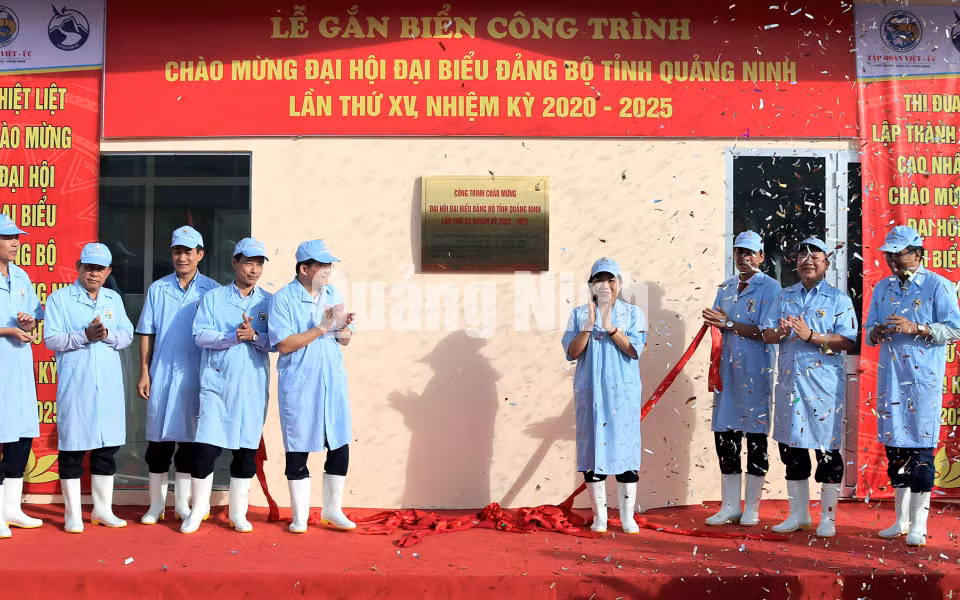 ...và công trình Phòng xét nghiệm real-time PCR và Nhà máy xử lý nước công nghệ cao do Công ty TNHH Việt - Úc Quảng Ninh làm chủ đầu tư (9-2020). Ảnh: Hữu Việt