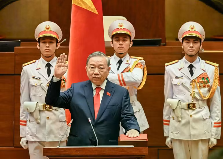 Tổng Bí thư Tô Lâm tuyên thệ nhậm chức Chủ tịch nước Cộng hòa xã hội chủ nghĩa Việt Nam nhiệm kỳ 2026-2031.