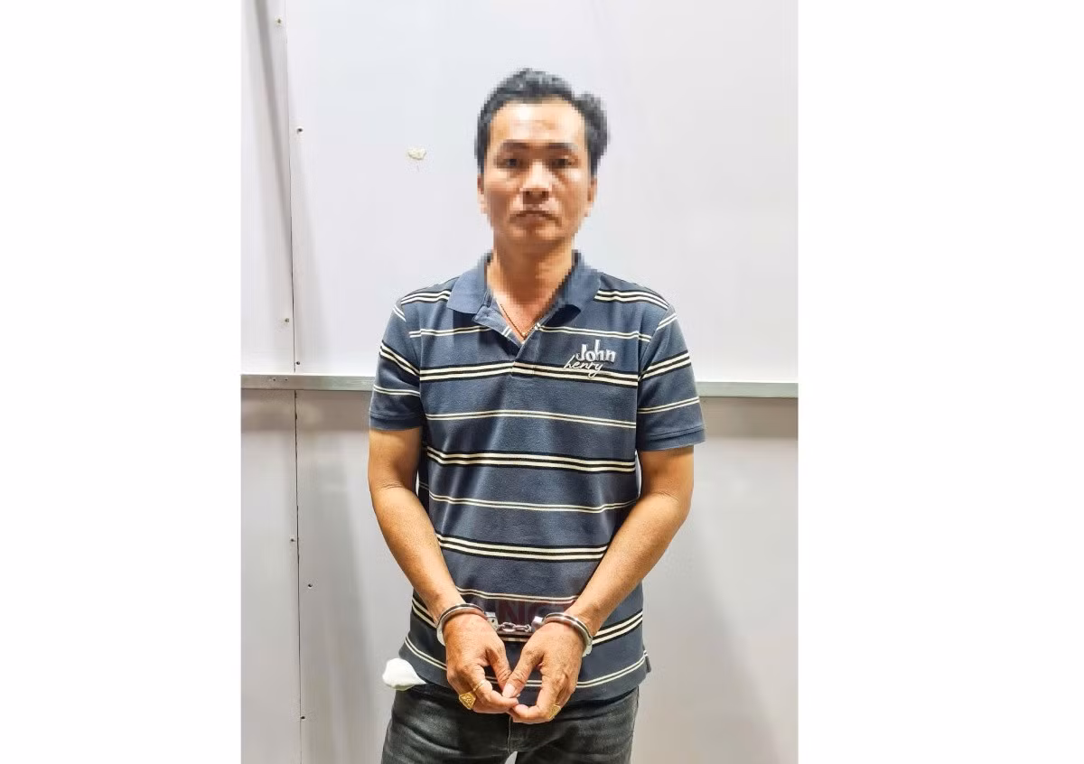Đối tượng Lư Quang Vũ nhanh chóng bị lực lượng chức năng bắt giữ. Ảnh: Công an Cần Thơ