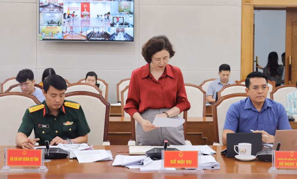 Lãnh đạo Sở Nội vụ Đề án sắp xếp, sáp nhập các đơn vi thuộc UBND tỉnh.