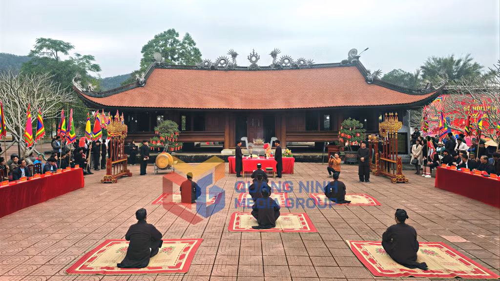 Thực hiện nghi lễ tế thần trong lễ hội đình Lục Nà năm 2026 (4-2026). Ảnh: Đại Dương