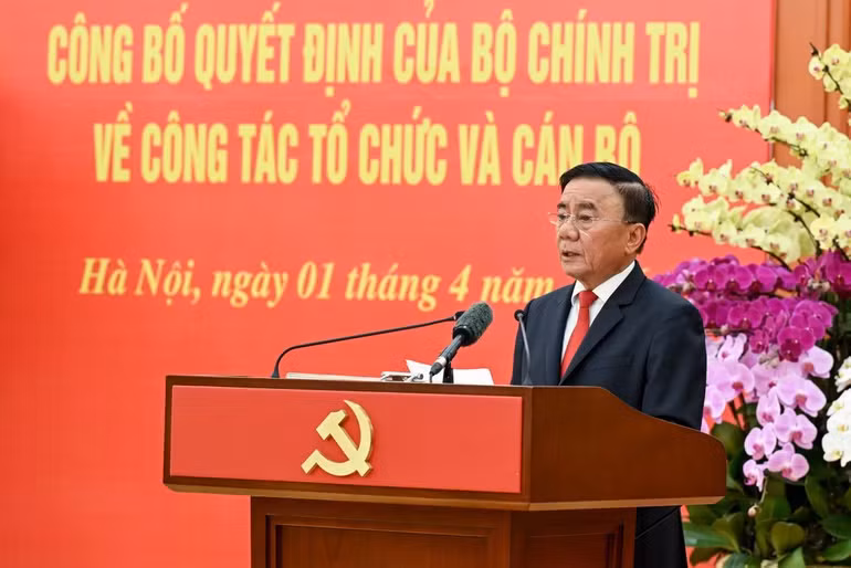 Thường trực Ban Bí thư Trần Cẩm Tú phát biểu chỉ đạo và giao nhiệm vụ. (Ảnh: DUY LINH)