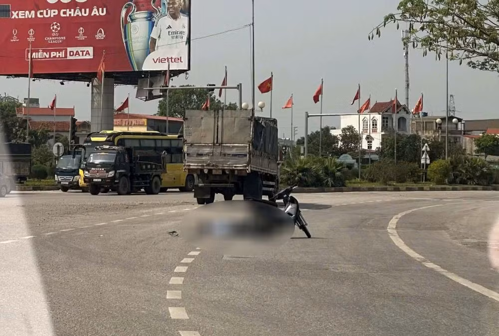 Hiện trường vụ tai nạn. Ảnh: Minh Hoàng
