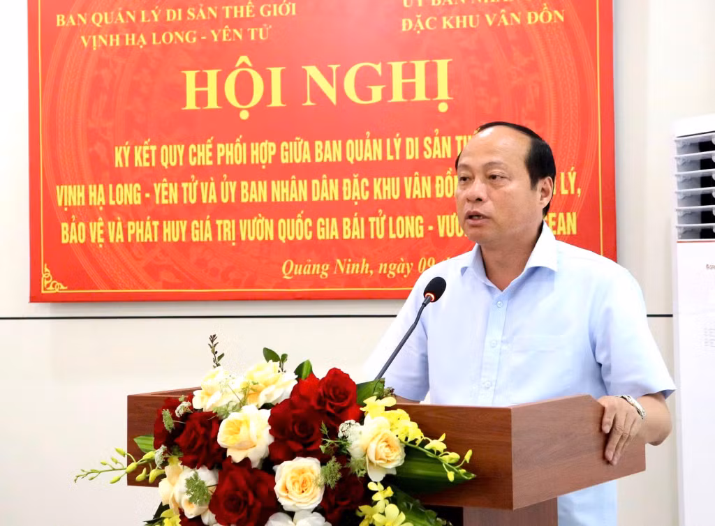 Lãnh đạo UBND đặc khu Vân Đồn khẳng định quy chế phối hợp đánh dấu bước phát triển mới trong công tác phối hợp quản lý di sản, tài nguyên thiên nhiên và phát triển bền vững trên địa bàn đặc khu Vân Đồn.