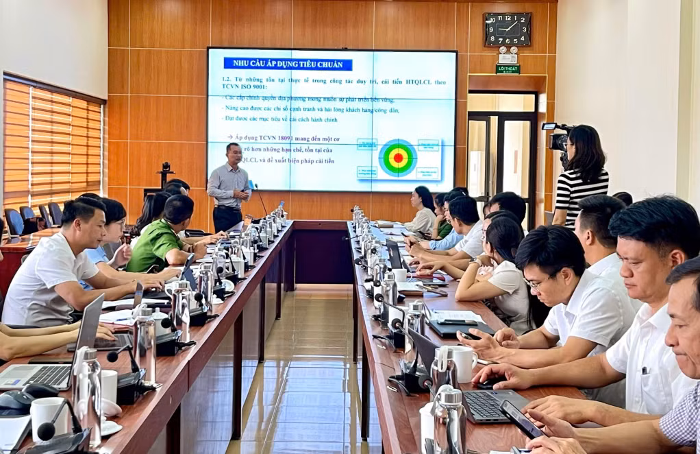 Hội nghị triển khai áp dụng hệ thống TCVN ISO 18091:2020 trên địa bàn TP Uông Bí.