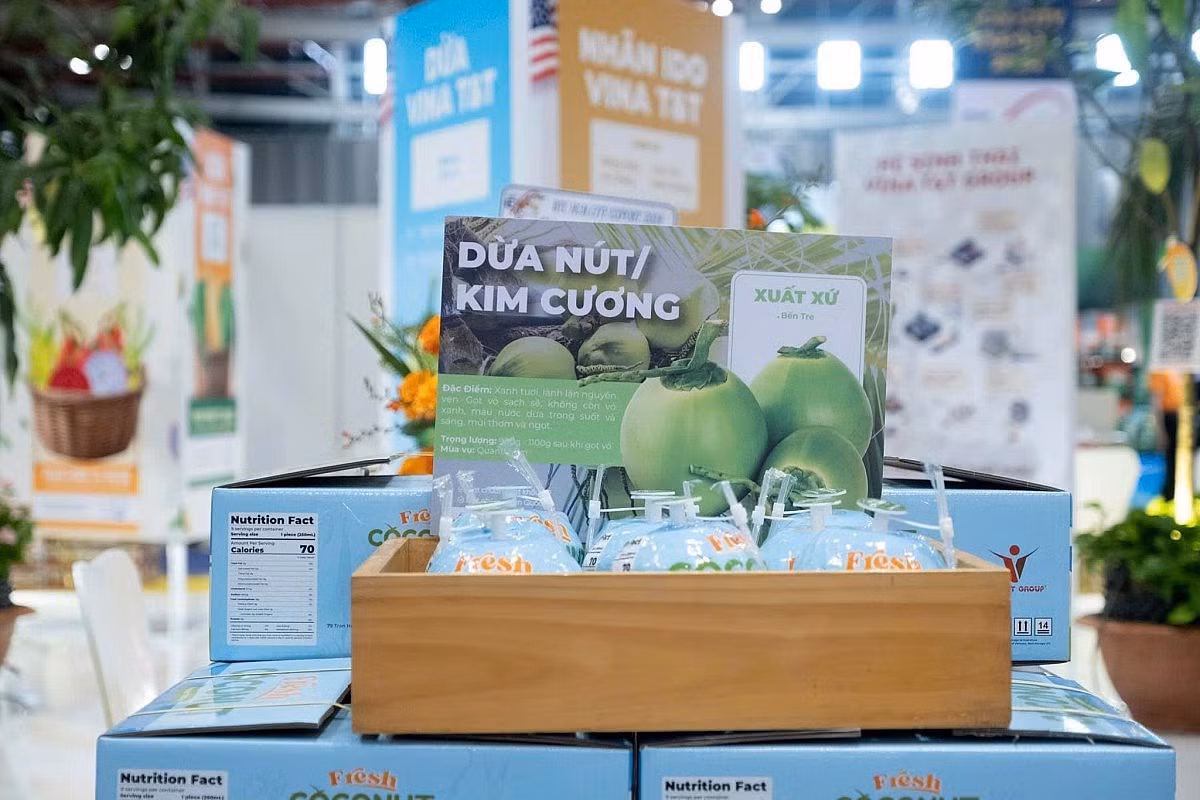 Dừa tươi là một trong những mặt hàng được thị trường Trung Quốc ưa chuộng (Ảnh: Vina T&amp;T)