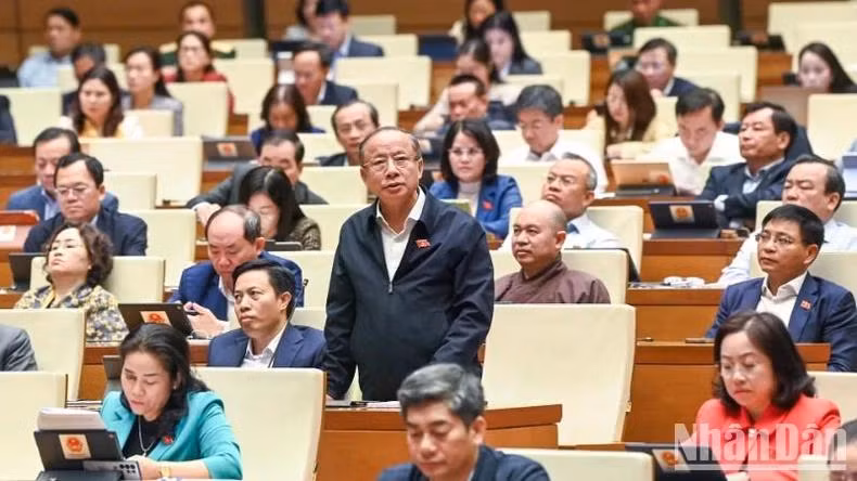 Đại biểu Nguyễn Văn Thân - Đoàn đại biểu Quốc hội tỉnh Thái Bình. (Ảnh: DUY LINH)