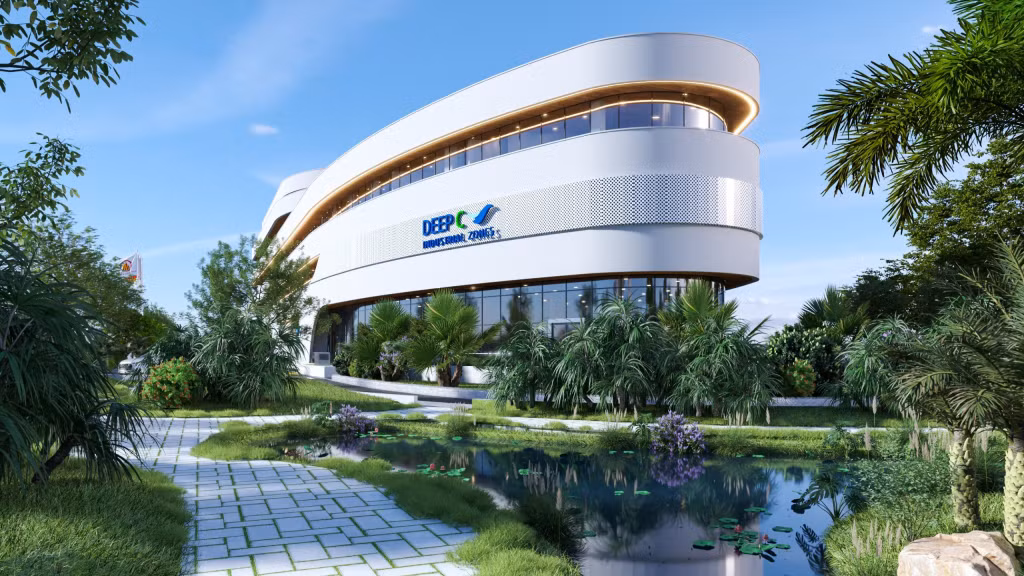Khu công nghiệp DEEP C trên địa bàn TX Quảng Yên được thực hiện theo hướng khu công nghiệp sinh thái.