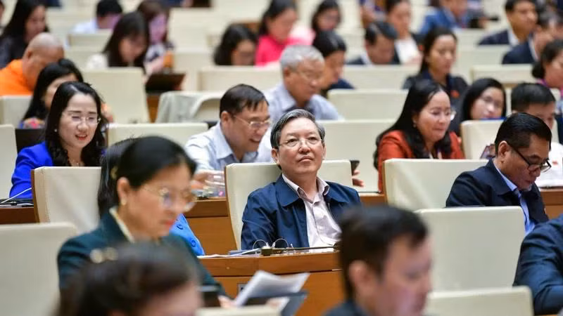 Các đại biểu Quốc hội dự phiên họp chiều 27/11.