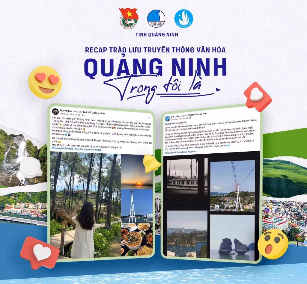 Những bài post của trào lưu truyền thông văn hoá "Quảng Ninh trong tôi là..." nhận được hàng trăm nghìn lượt tương tác trên mạng xã hội. Ảnh: Chu Linh