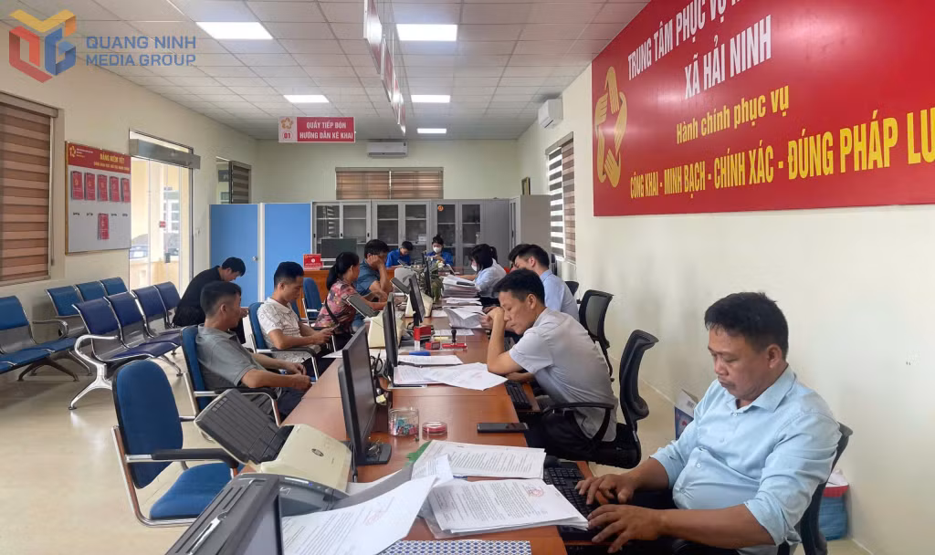 Giải quyết TTHC tại Trung tâm phục vụ hành chính công xã Hải Ninh
