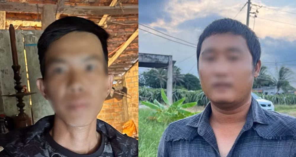 2 đối tượng trong vụ án. Ảnh: Công an cung cấp