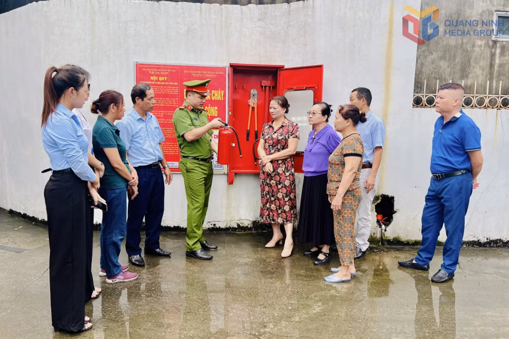 Một điểm chữa cháy công cộng trên địa bàn phường Cẩm Phả.