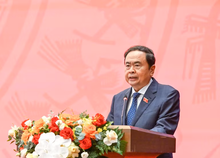 Chủ tịch Quốc hội Trần Thanh Mẫn phát biểu khai mạc Diễn đàn. (Ảnh: DUY LINH)
