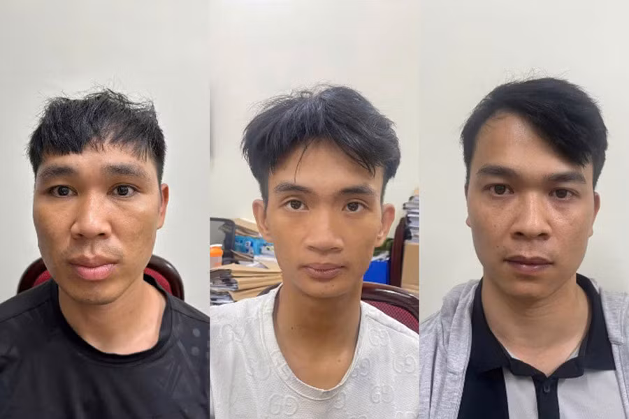 Các đối tượng bị bắt giữ. Ảnh: Công an Hà Nội