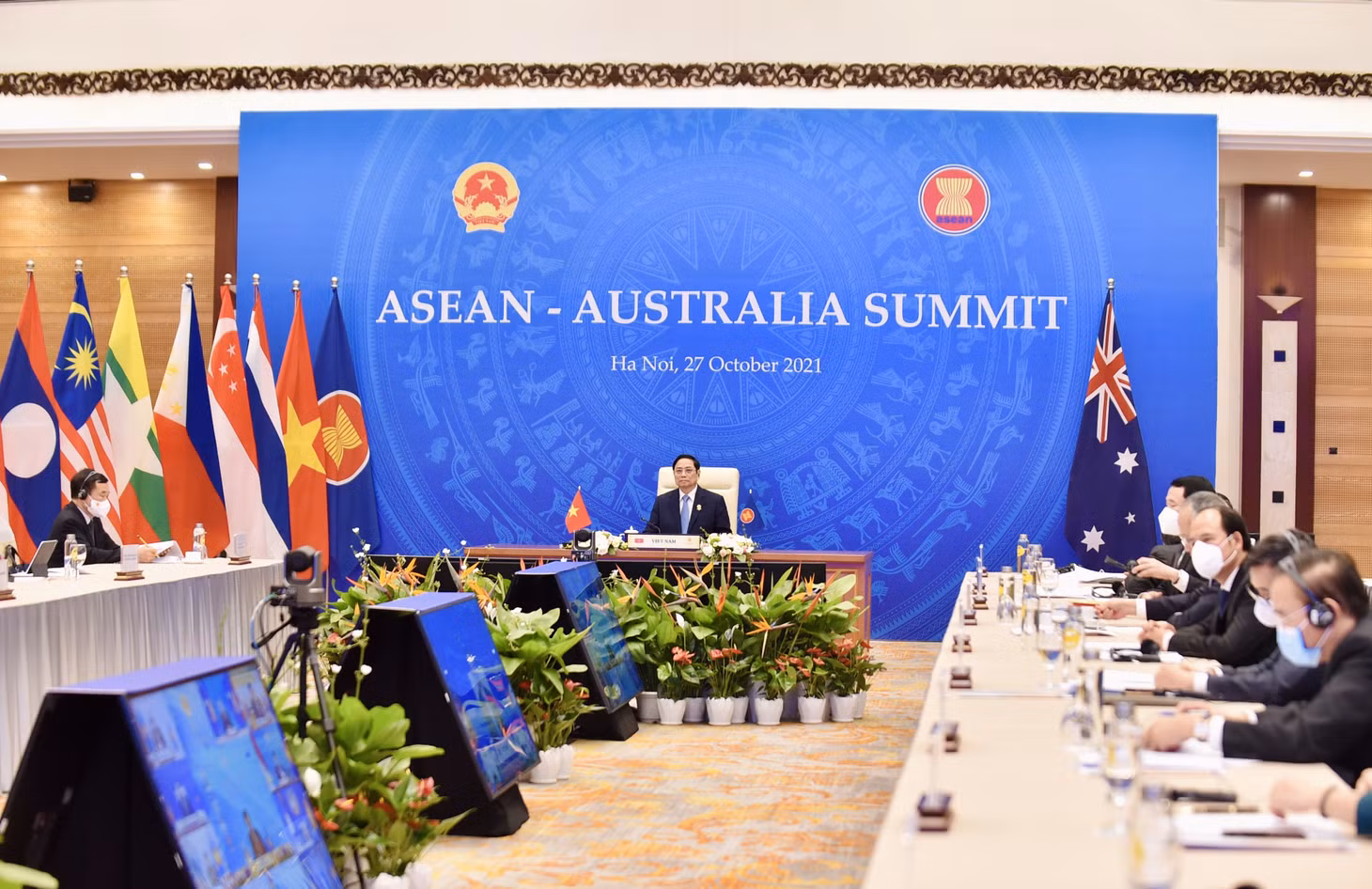 Kết thúc Hội nghị, Lãnh đạo ASEAN và Australia nhất trí nâng cấp quan hệ ASEAN- Australia lên Đối tác Chiến lược Toàn diện. Ảnh: VGP/Nhật Bắc Kết thúc Hội nghị, Lãnh đạo ASEAN và Australia nhất trí nâng cấp quan hệ ASEAN- Australia lên Đối tác Chiến lược Toàn diện. Ảnh: VGP/Nhật Bắc