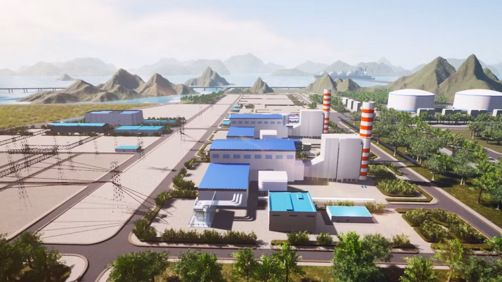 Ảnh phối cảnh dự kiến của Nhà máy điện khí LNG Quảng Ninh.