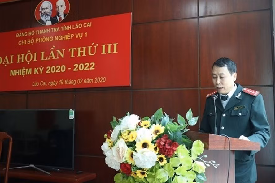 Ông Đàm Quang Vinh, Chánh Thanh tra tỉnh Lào Cai vừa bị đình chỉ công tác. Ảnh: TQ - Báo Thanh Tra.