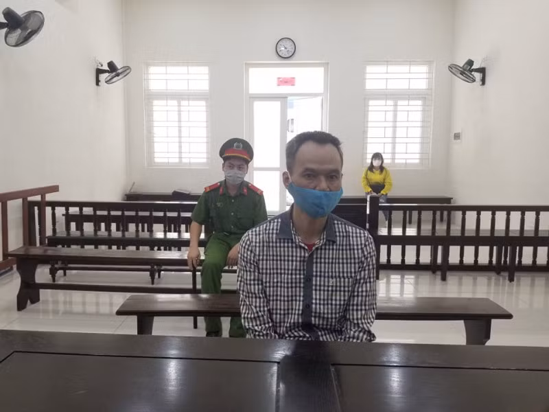 Bị cáo Khoa tại phiên toà.