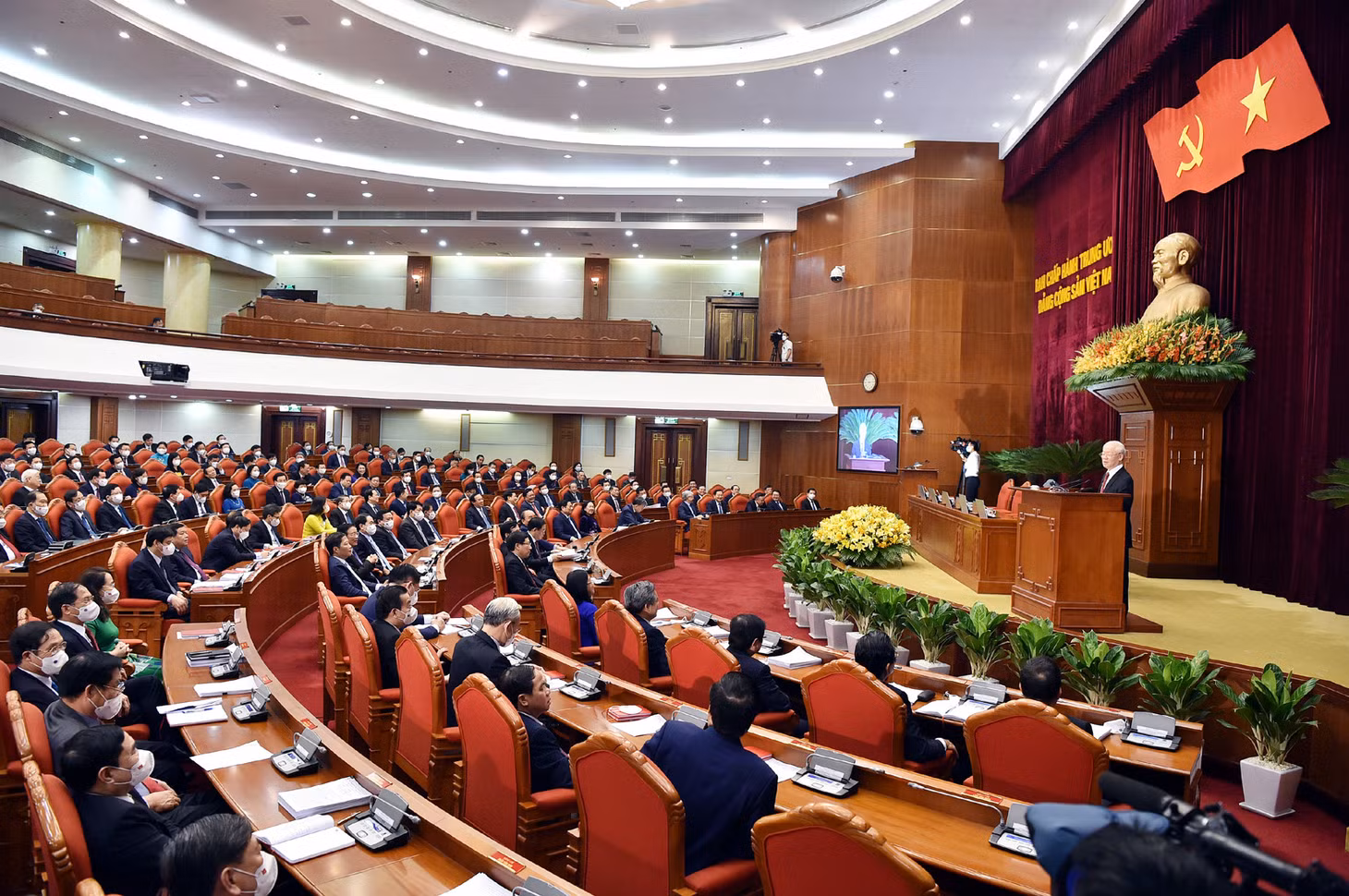 Hội nghị Trung ương 4 khóa XIII khai mạc ngày 4/10 và bế mạc vào sáng 7/10. Ảnh: VGP/Nhật Bắc