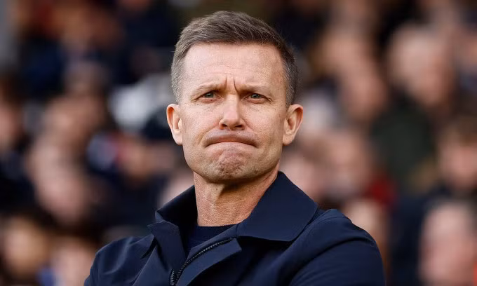 HLV Jesse Marsch trong trận cuối cùng làm HLV Leeds, thua chủ nhà Nottingham Forest ở vòng 22 Ngoại hạng Anh hôm 5/2/2023. Ảnh: Reuters