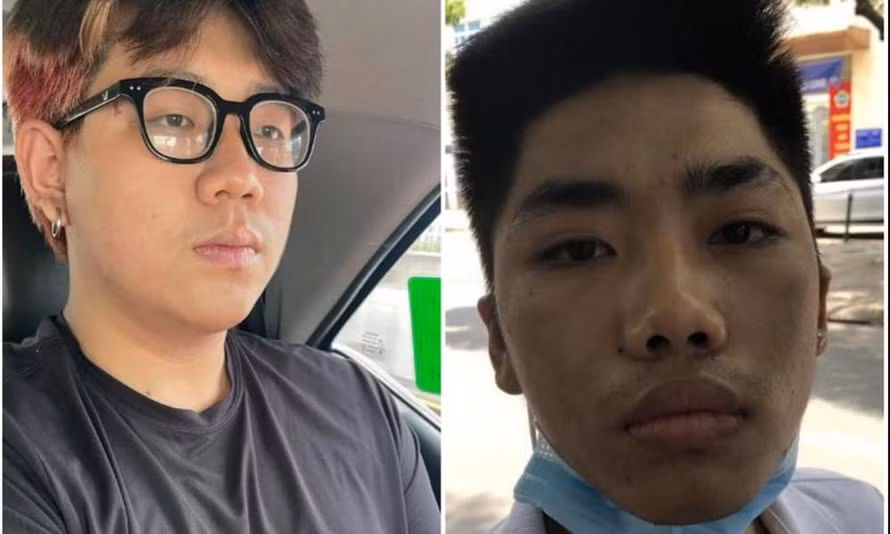 Hai đối tượng Dương (trái) và Hiếu. Ảnh Công an cung cấp Hai đối tượng Dương (trái) và Hiếu. Ảnh Công an cung cấp