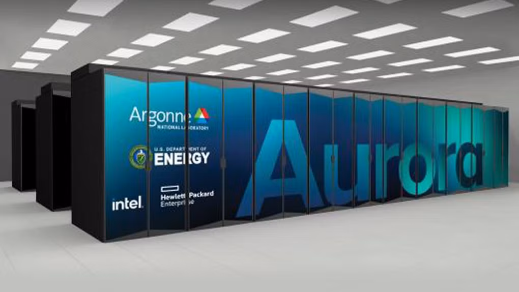 Siêu máy tính Aurora (Ảnh: Argonne National Laboratory).