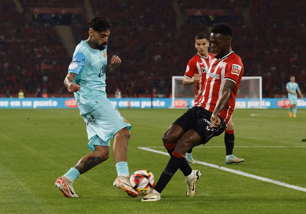 Nỗ lực ép sân của các cầu thủ Bilbao được đền đáp ở phút 50