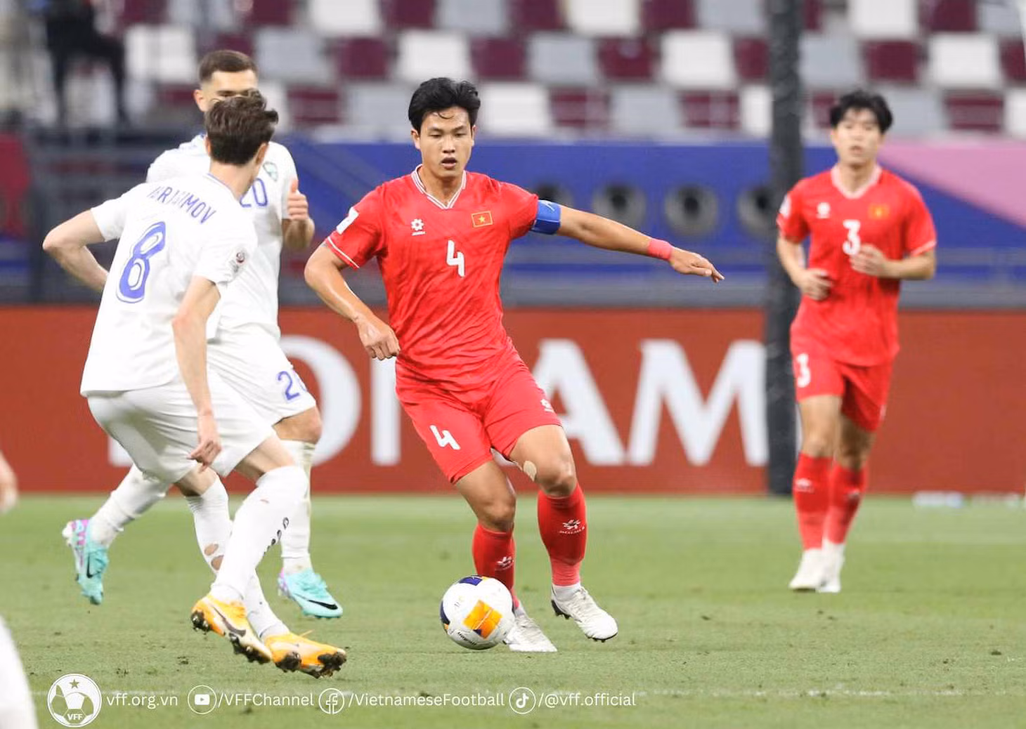 U23 Việt Nam vào tứ kết với ngôi nhì bảng D. Ảnh: VFF