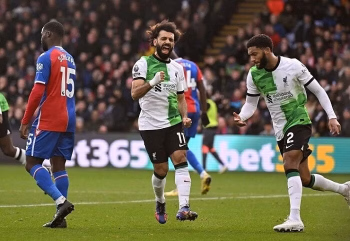 Liverpool chạm trán Crystal Palace tại Premier League.
