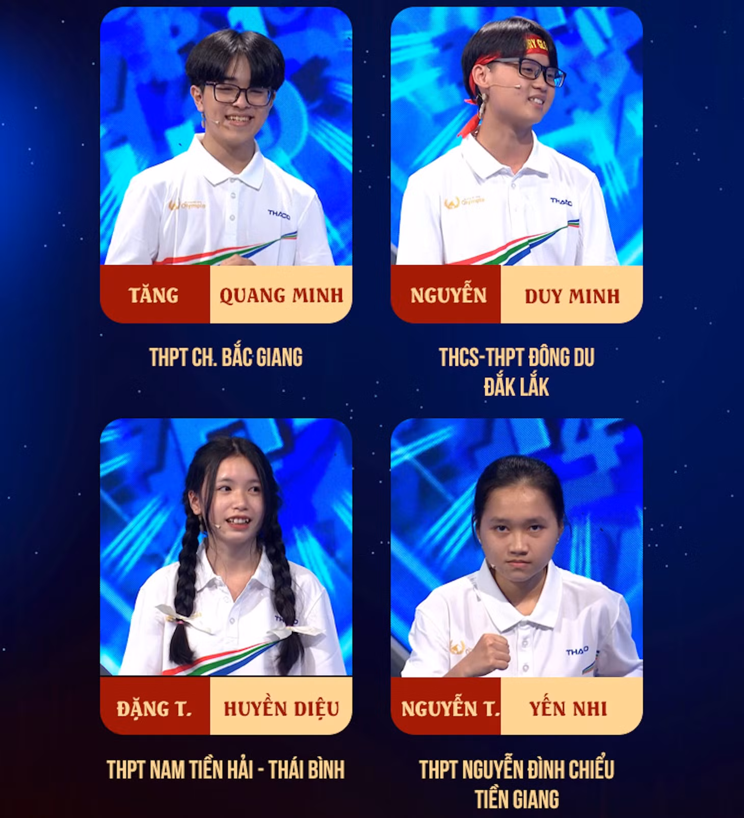 4 thí sinh tranh tài vòng thi tuần 2 tháng 2 quý 3 Đường lên đỉnh Olympia năm thứ 23.