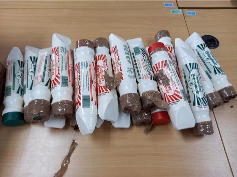 Hơn 8 kg ma túy MDMA được cất giấu trong các hộp sốt mayonnaise và trà trộn với các loại hàng hóa khác.