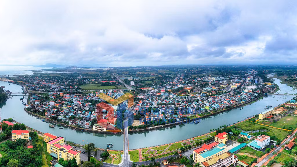 Huyện Hải Hà nhìn từ trên cao (11-2018). Ảnh: Hùng Sơn
