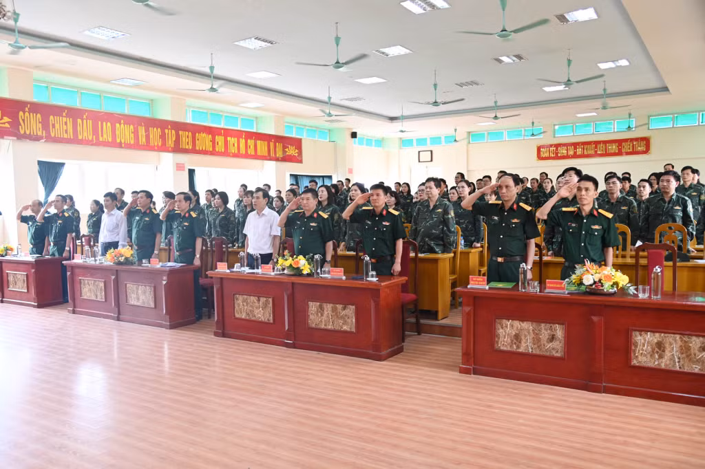 Quang cảnh Lễ khai giảng.